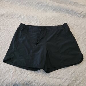 LANDS' END Women’s Board Swim Shorts Lined Black 18 Modest